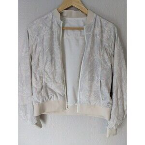 lululemon athletica Off-White Floral Bomber Jacket